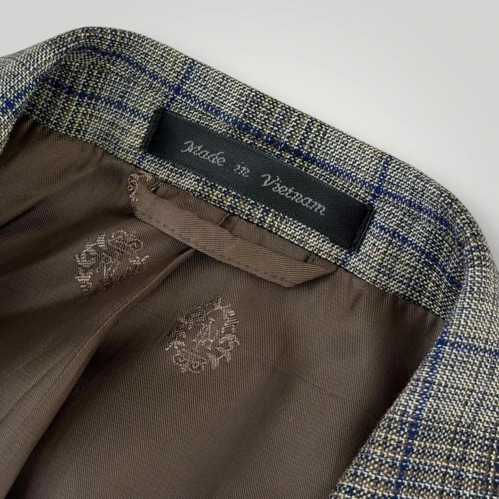 Lauren Ralph Lauren Sport Coat‎ Mens 38R Gray Plaid Blazer Classic Tailored